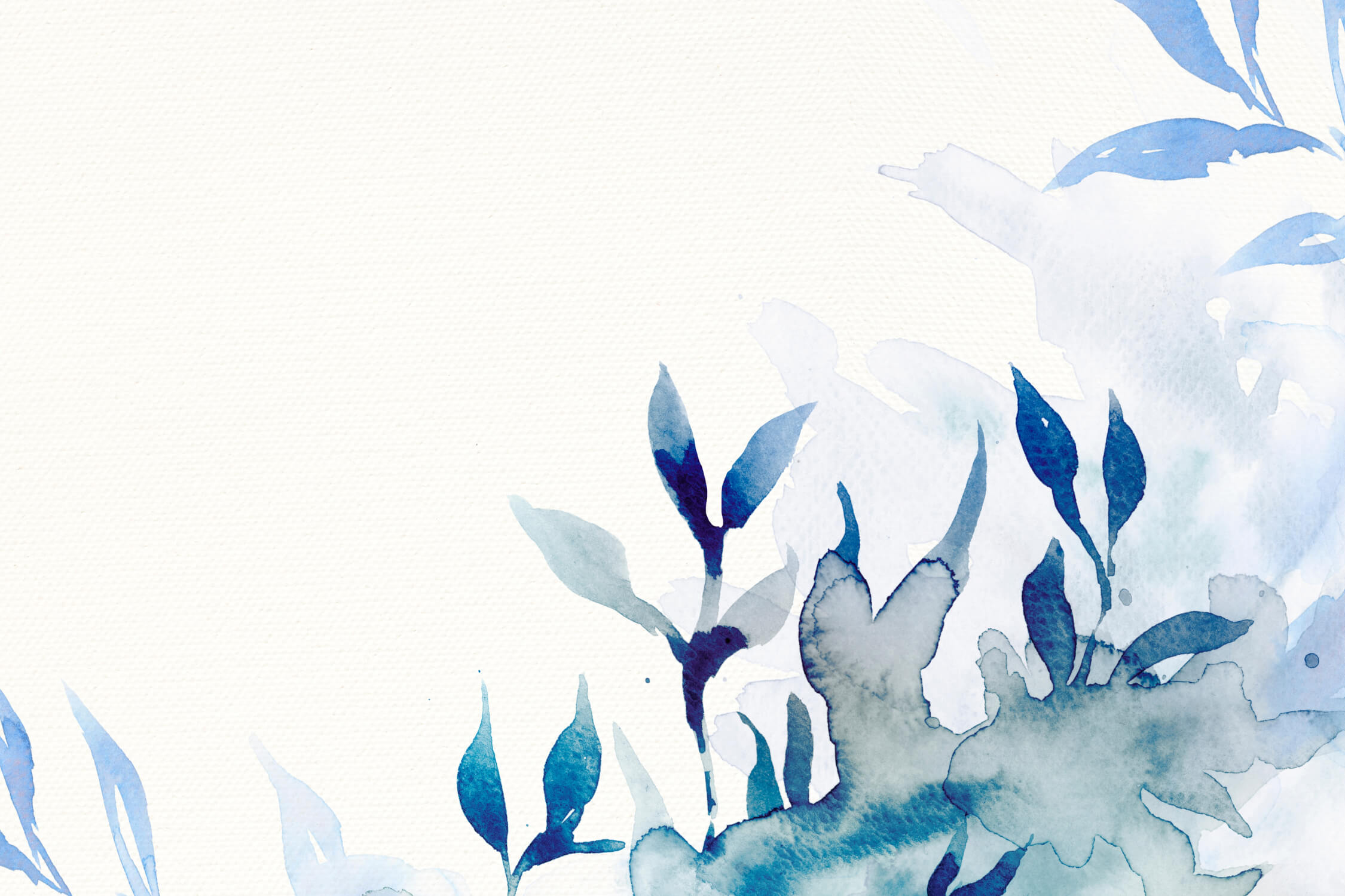 Papier Peint Aquarelle Nature Bleu