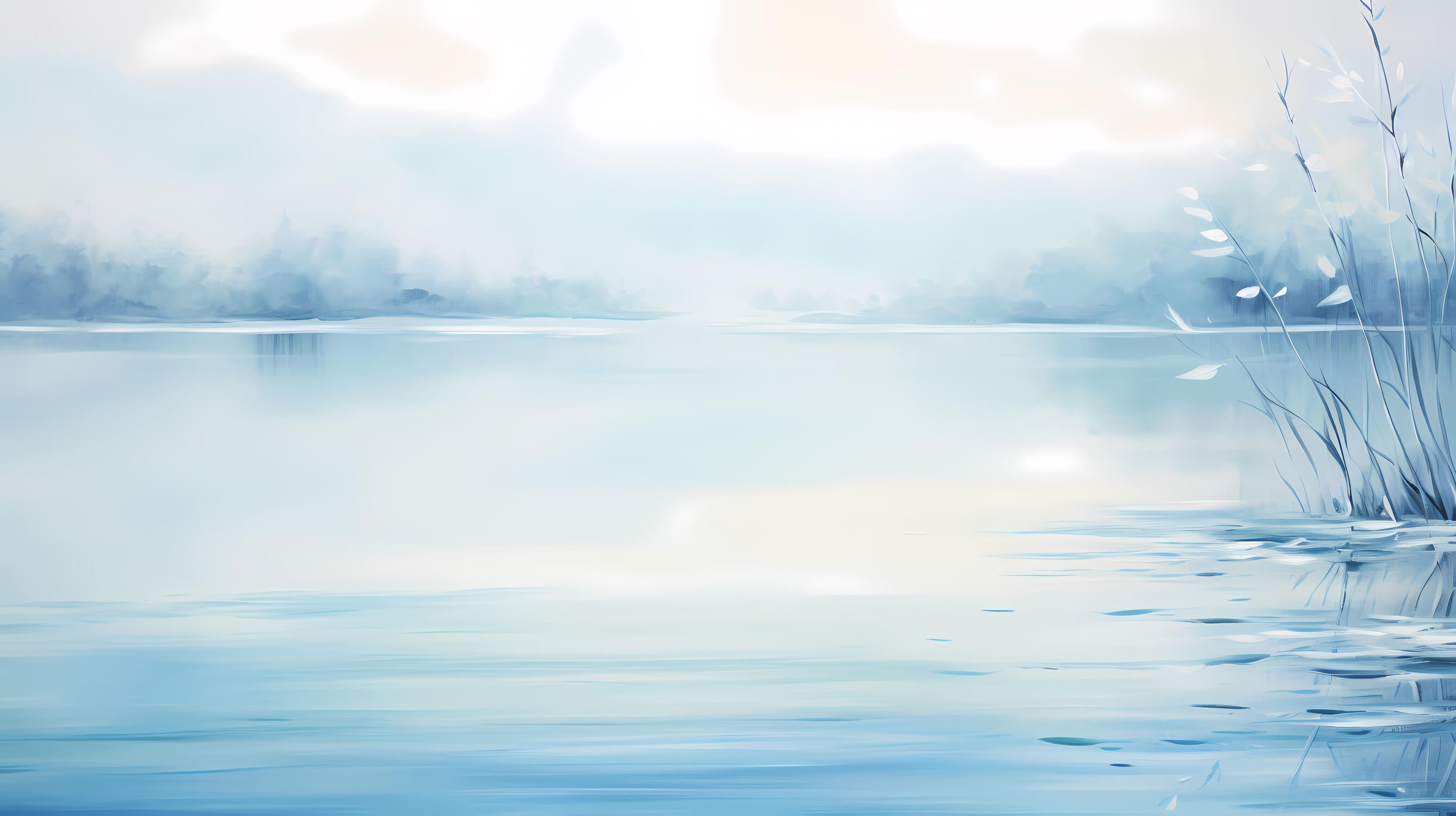 Papier Peint Aquarelle Reflets Aquatiques