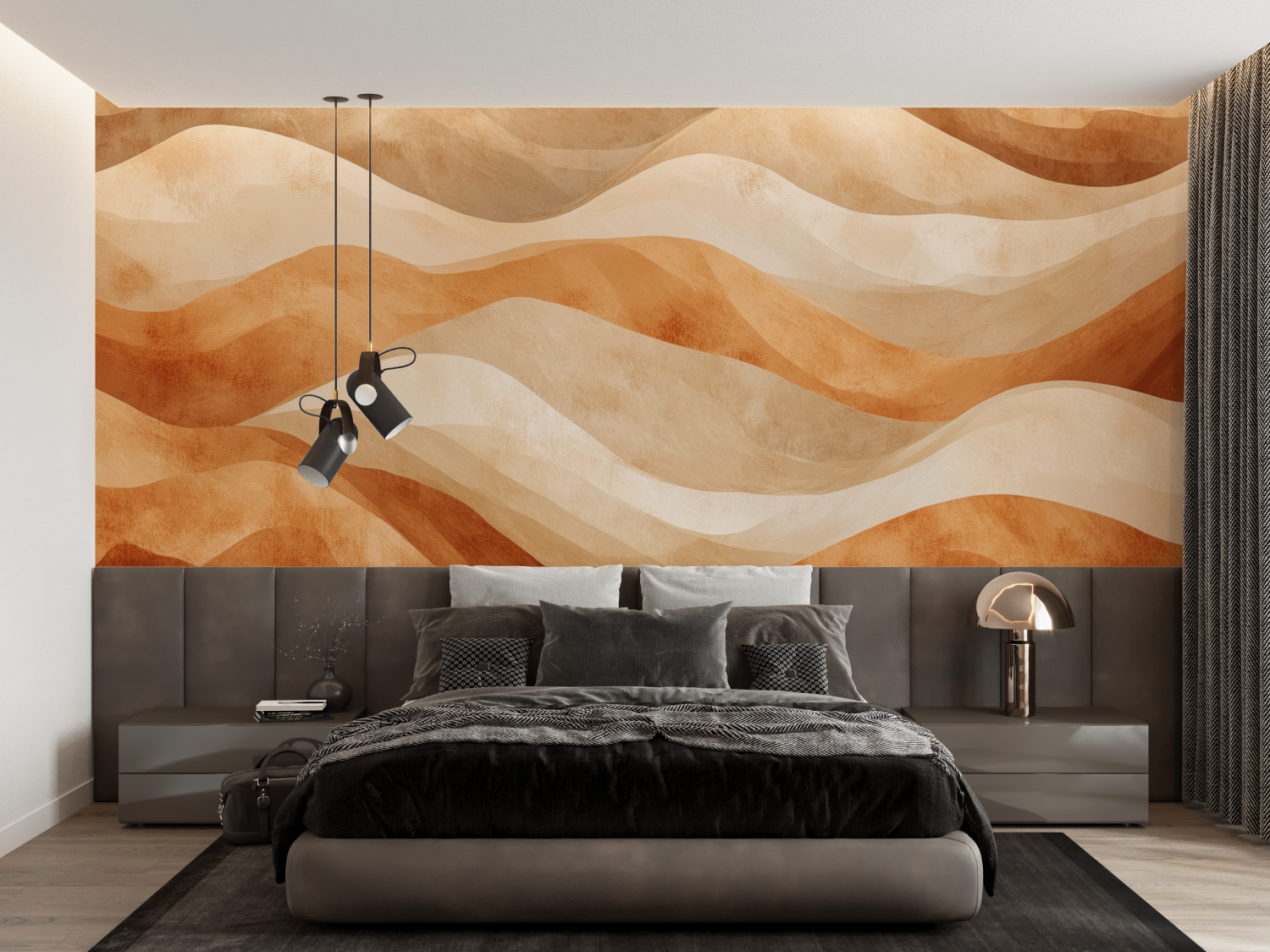 Papier peint terracotta inspiration desert francais