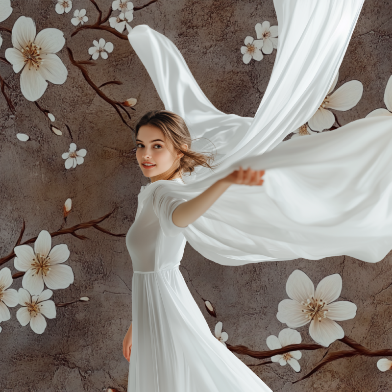 Papier peint fleur de cerisier action modele