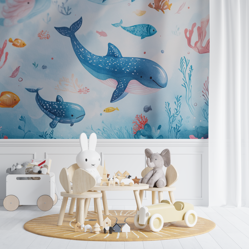 Papier peint marin enfant chambre de bebe