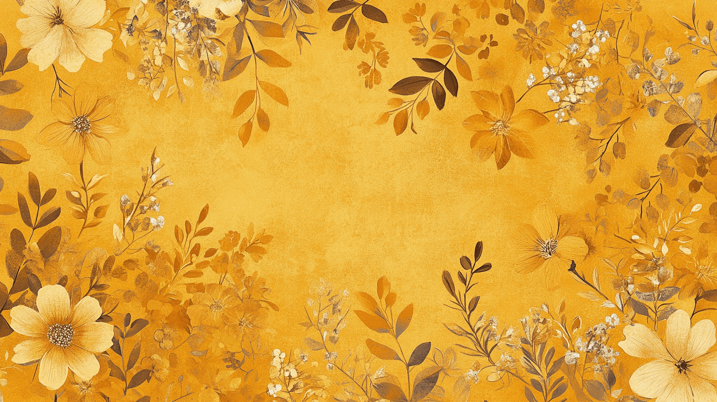 Papier Peint Vintage Jaune