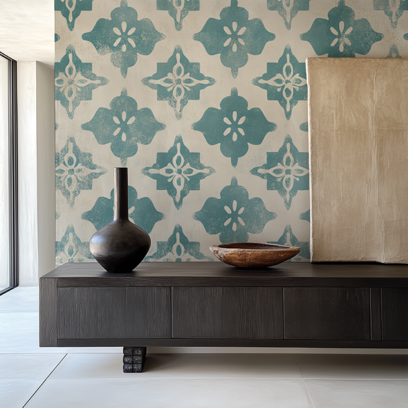 Papier peint vintage scandinave salle manger papier