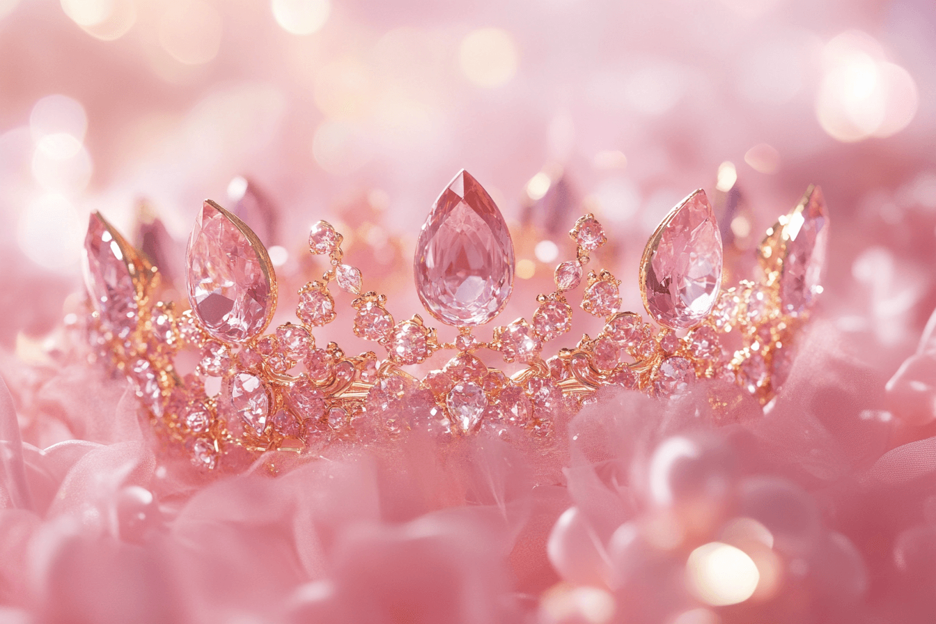 Papier Peint Princesse Couronne en Diamant