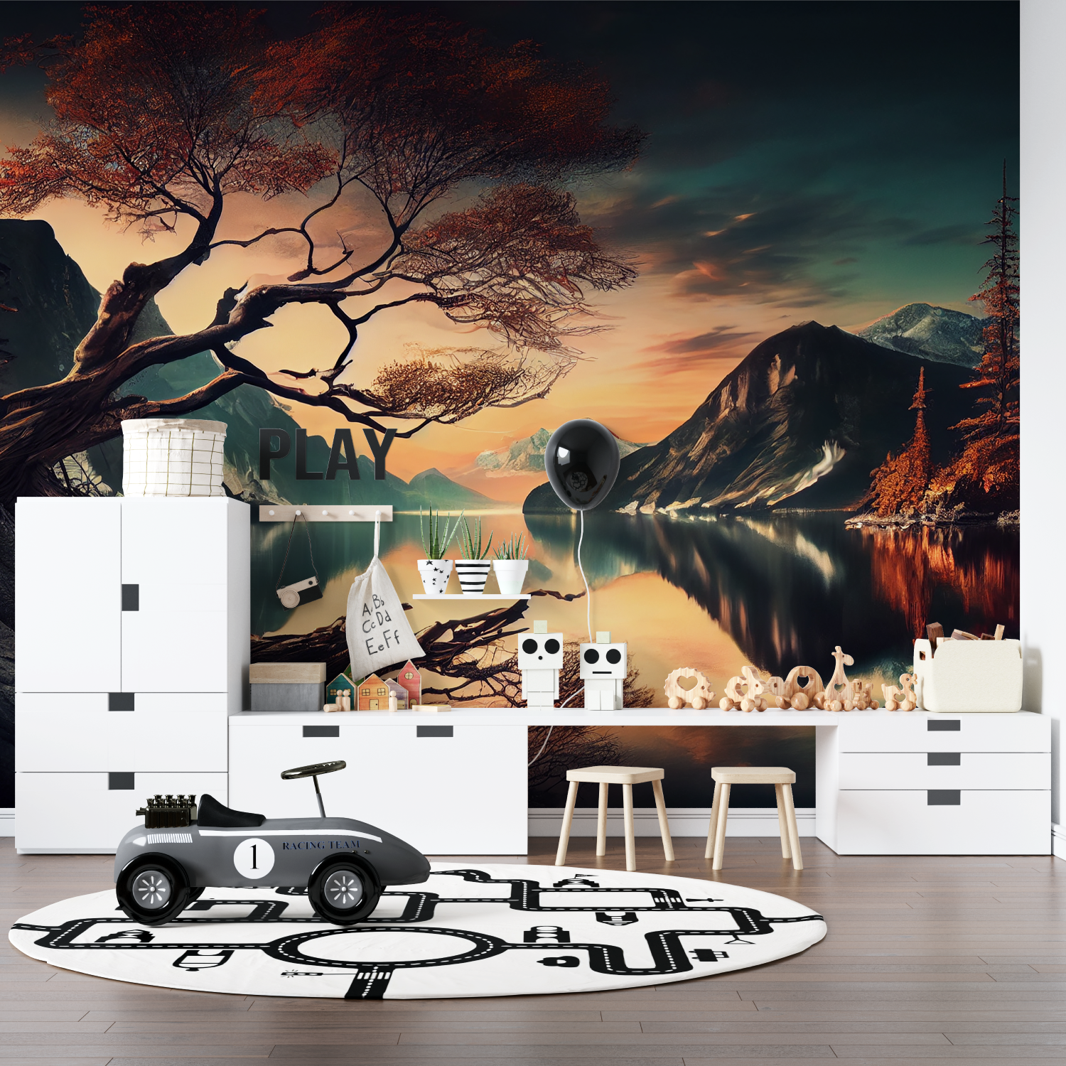 Papier Peint Lac Zen Japonais - tapisserie ado