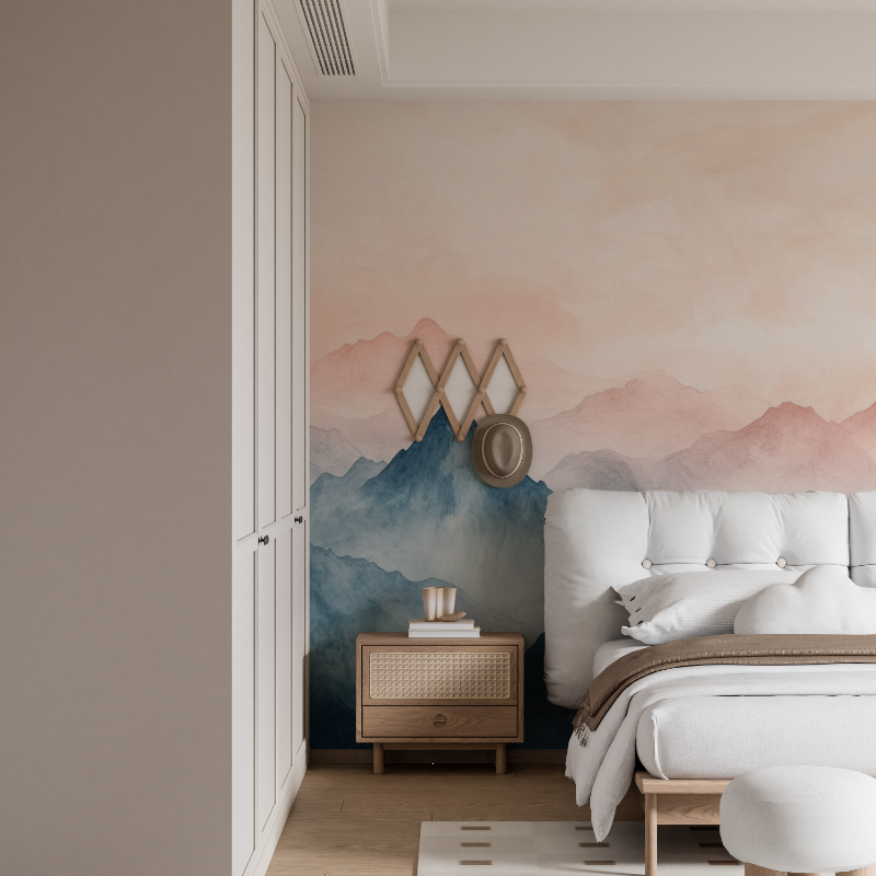 Papier peint paysage montagnes mural