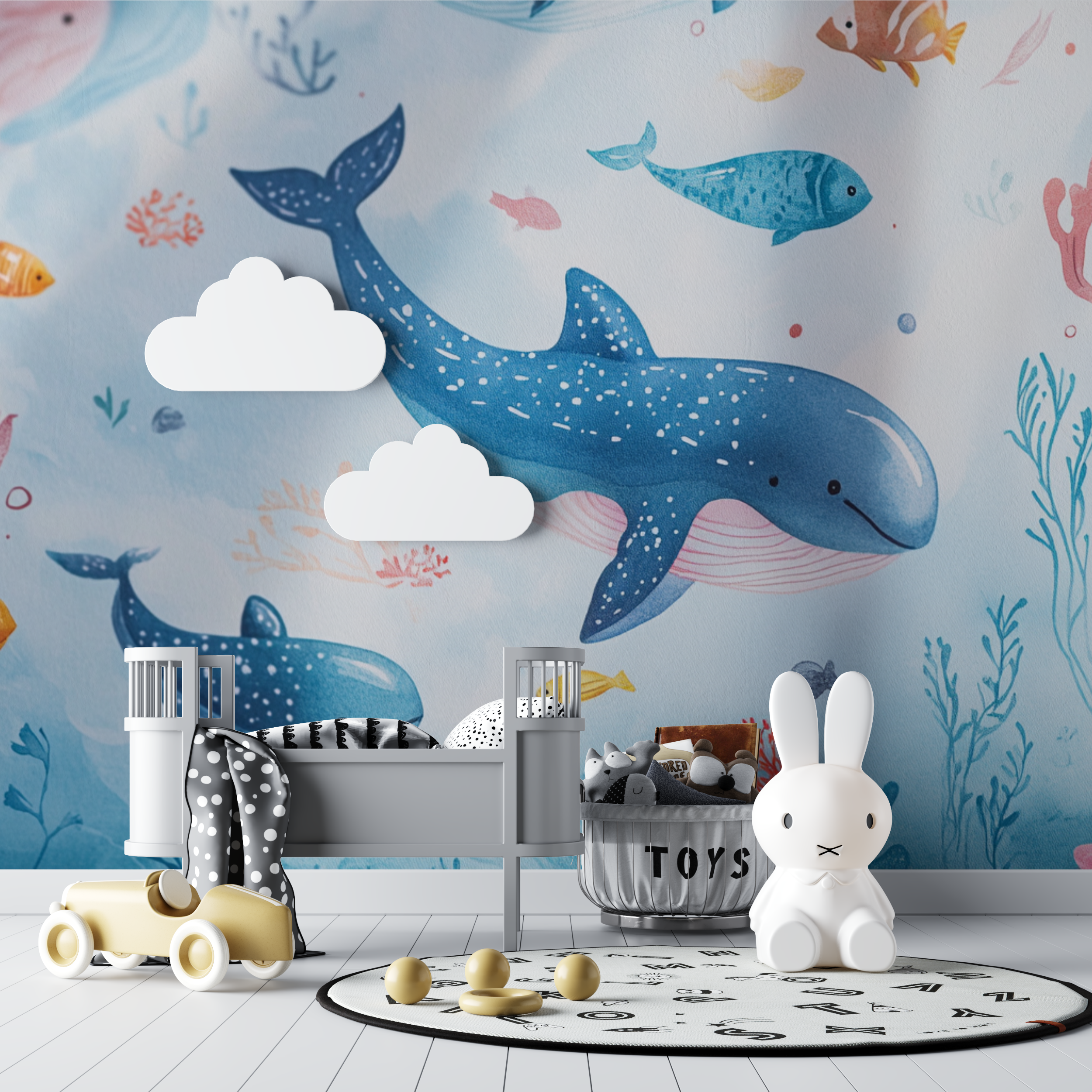 Papier peint marin enfant bebe tipi