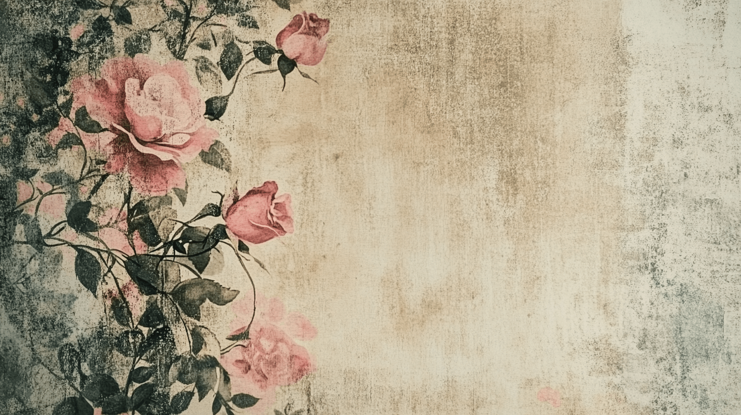 Papier Peint Vintage Fleur Rose