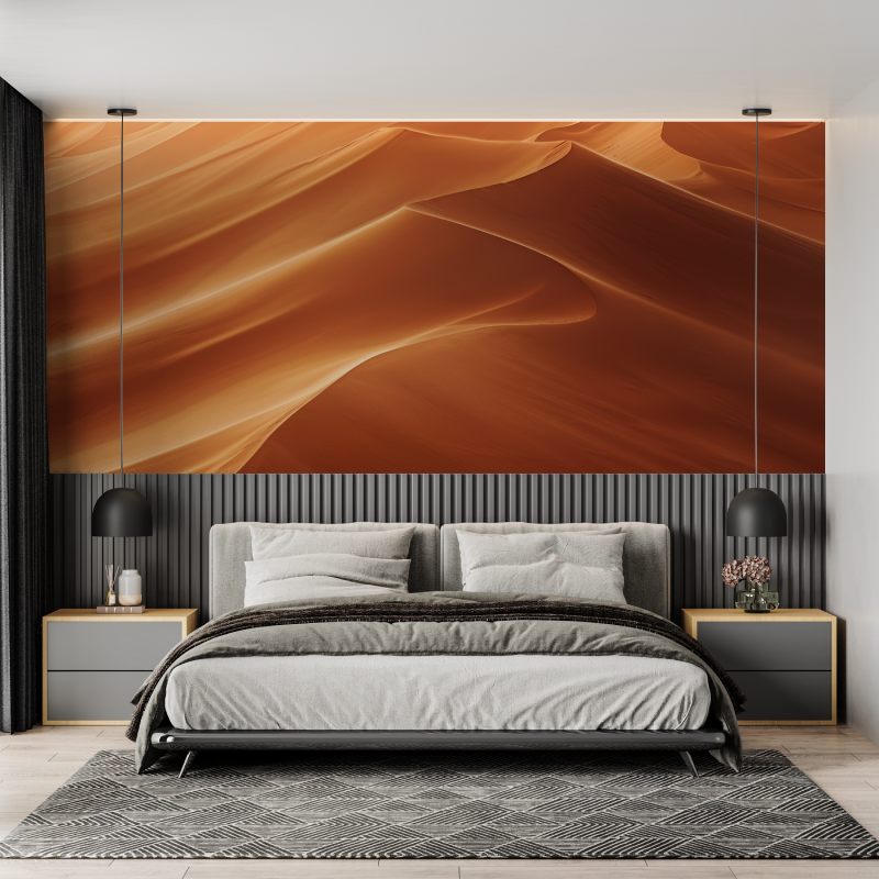 Papier peint panoramique dunes terracotta mural adulte