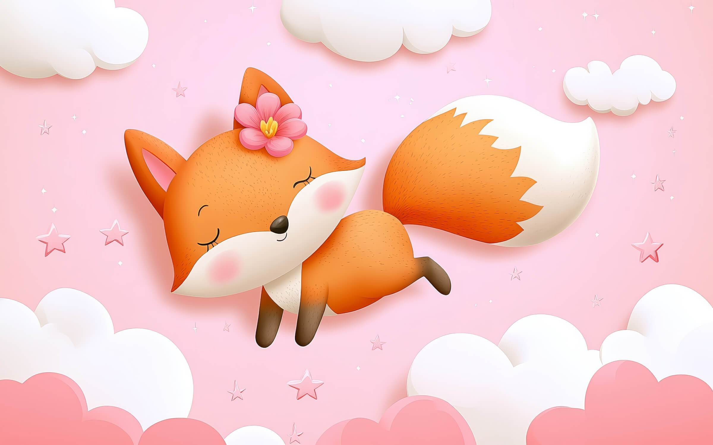 Papier Peint Renard Chambre De Fille