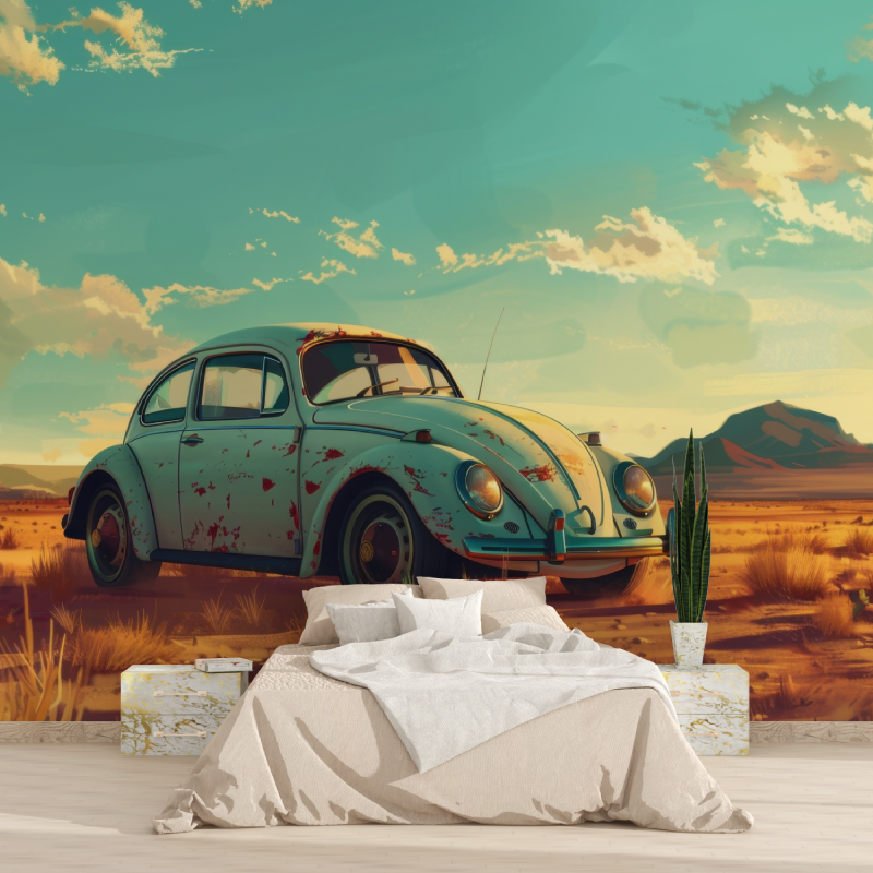 Papier peint avec voiture coccinelle 1815