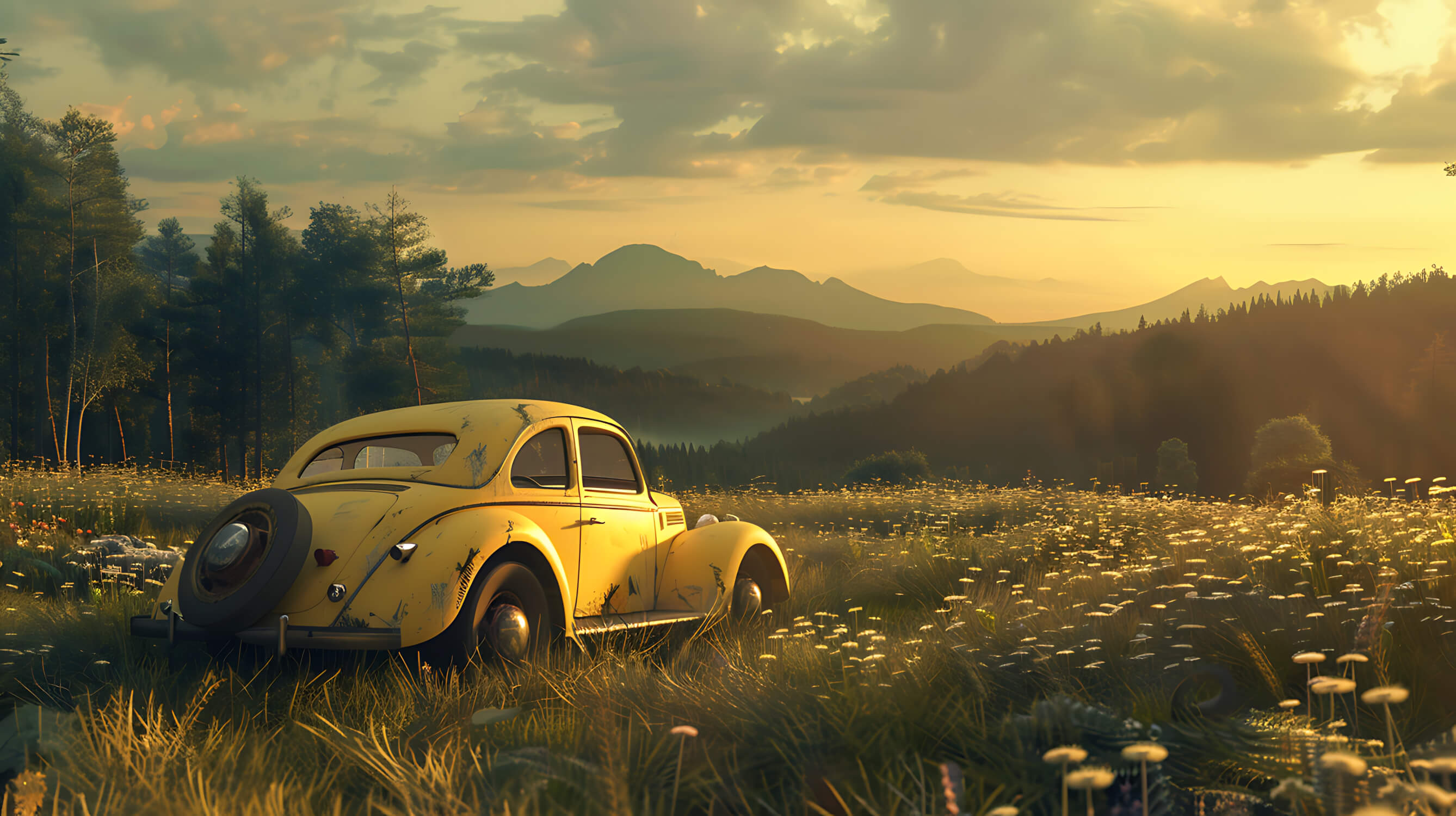 Papier Peint Voiture Coccinelle