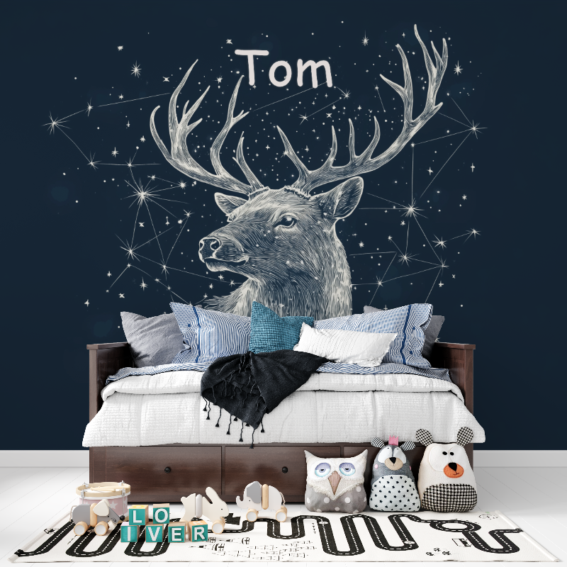 Papier peint prenom design panoramique garcon