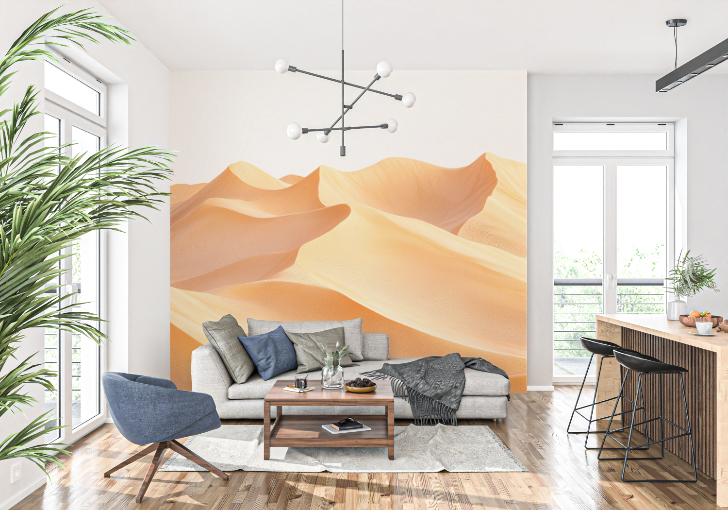 Papier peint terracotta inspira...desert saharien tapisserie