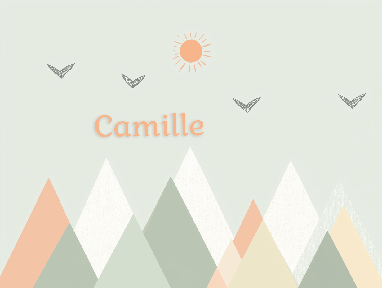 Papier Peint Prénom Scandinave Vert