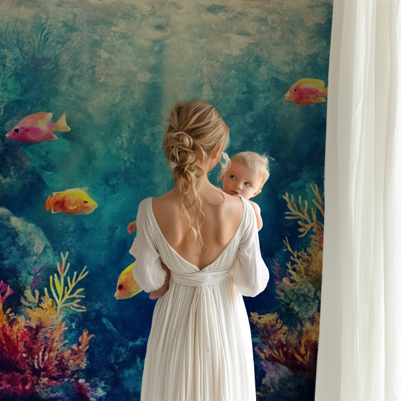 Papier peint marin decouverte sous leau bb123