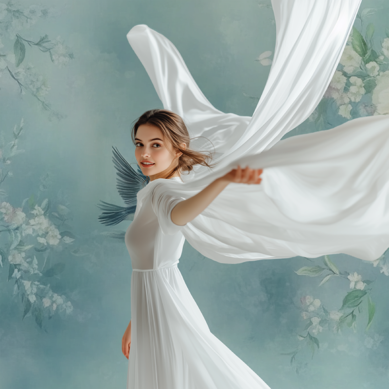 Papier peint fleur et oiseau modele