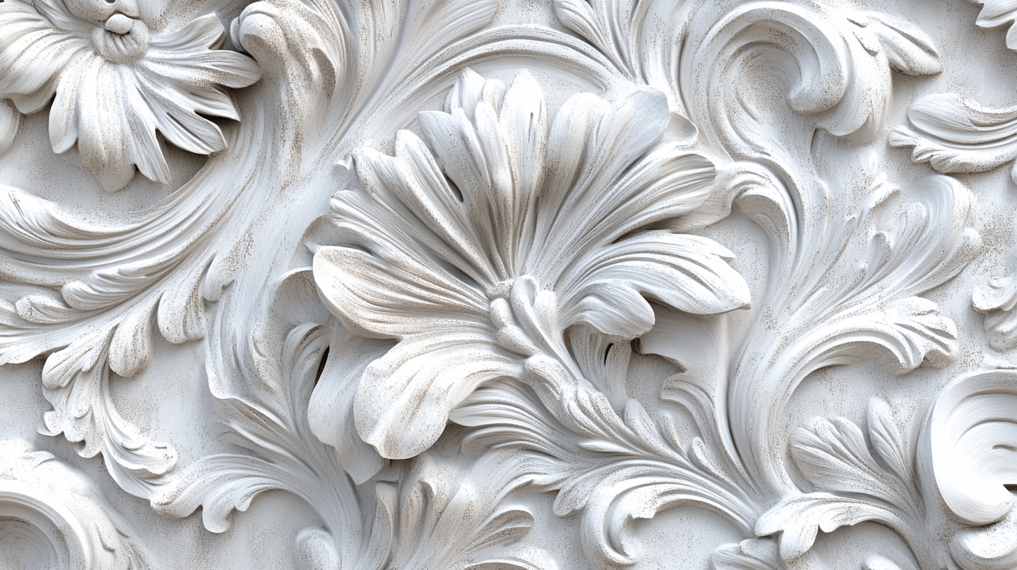 Papier Peint Moulure Trompe L'oeil