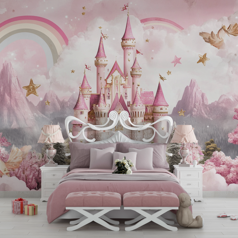 Papier peint princesse meli melo chambre filles