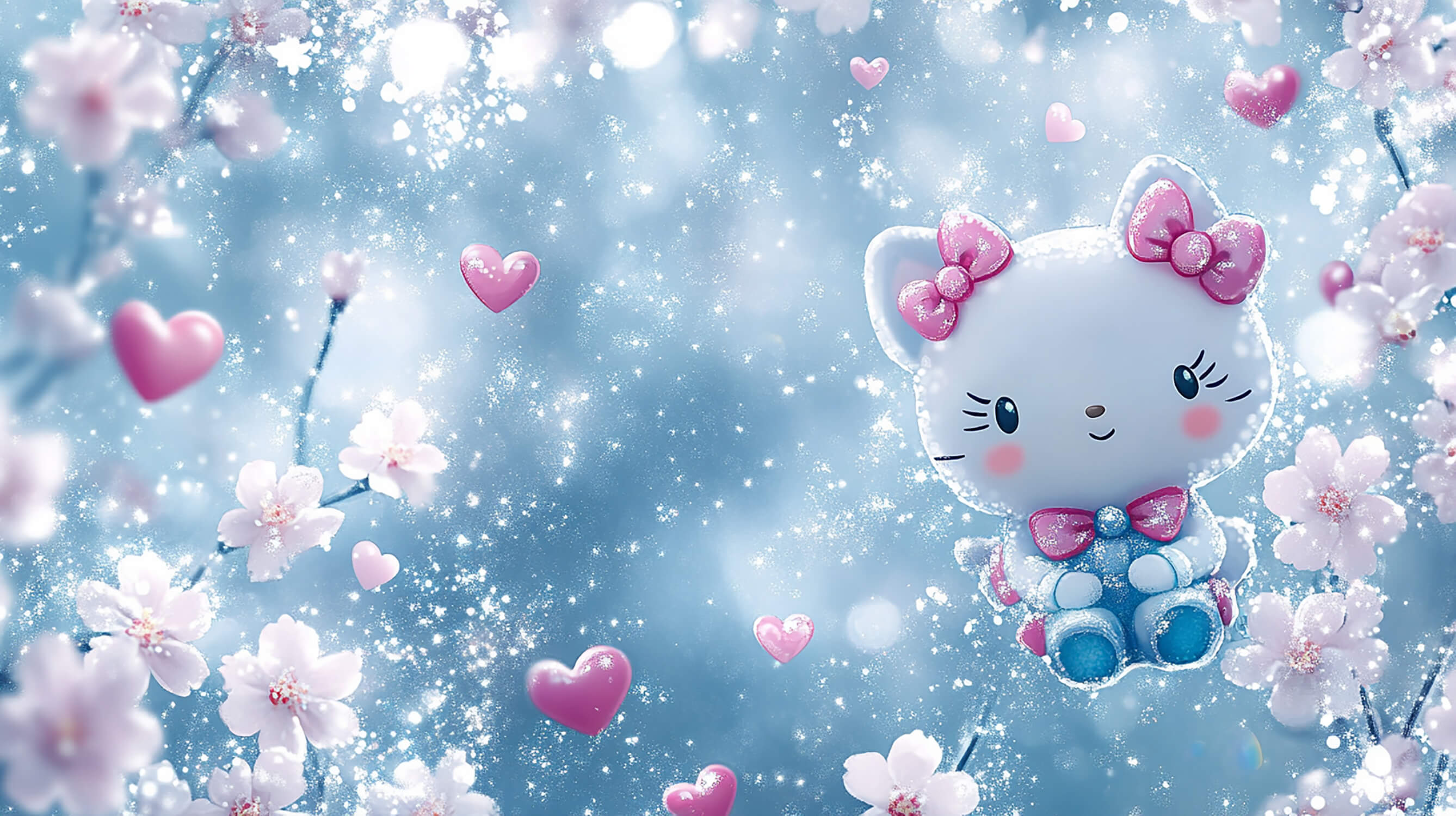 Papier Peint Hello Kitty Glacé
