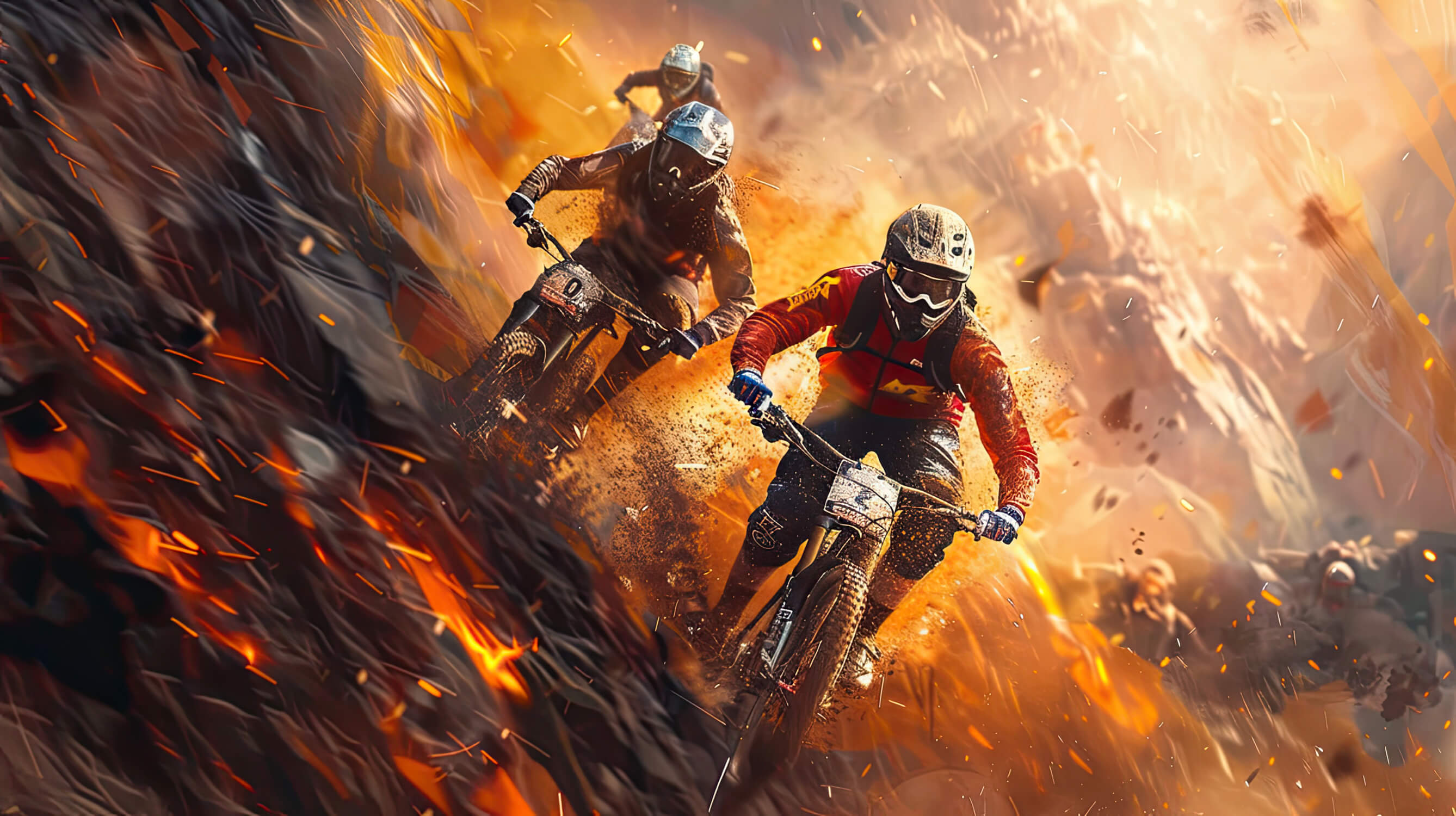 Papier Peint Moto Cross Panoramique