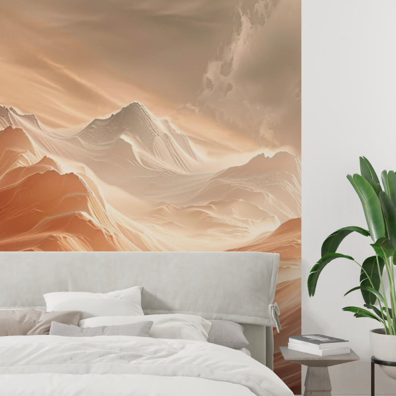 Papier peint montagne chaine des aravis tapisserie tendance