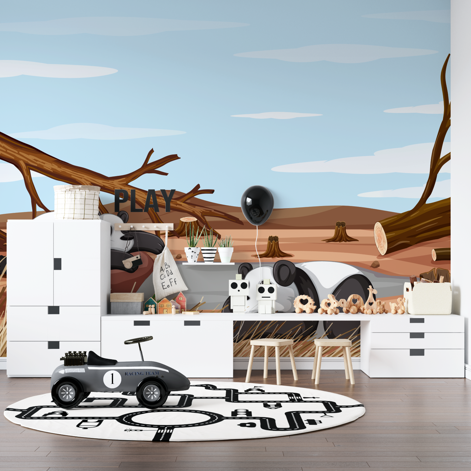 Papier Peint Enfant Forêt Design - tapisserie ado