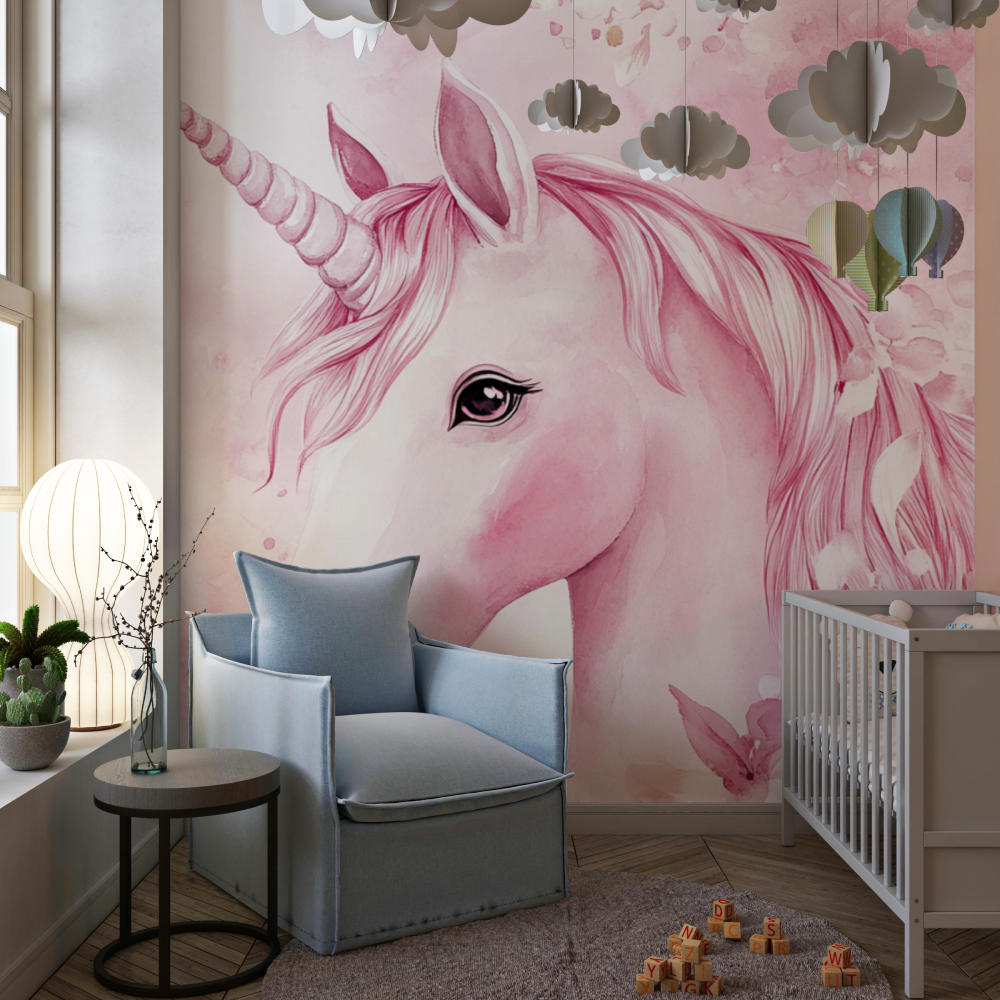Papier peint chambre theme lico...mbre rose chambre de fille