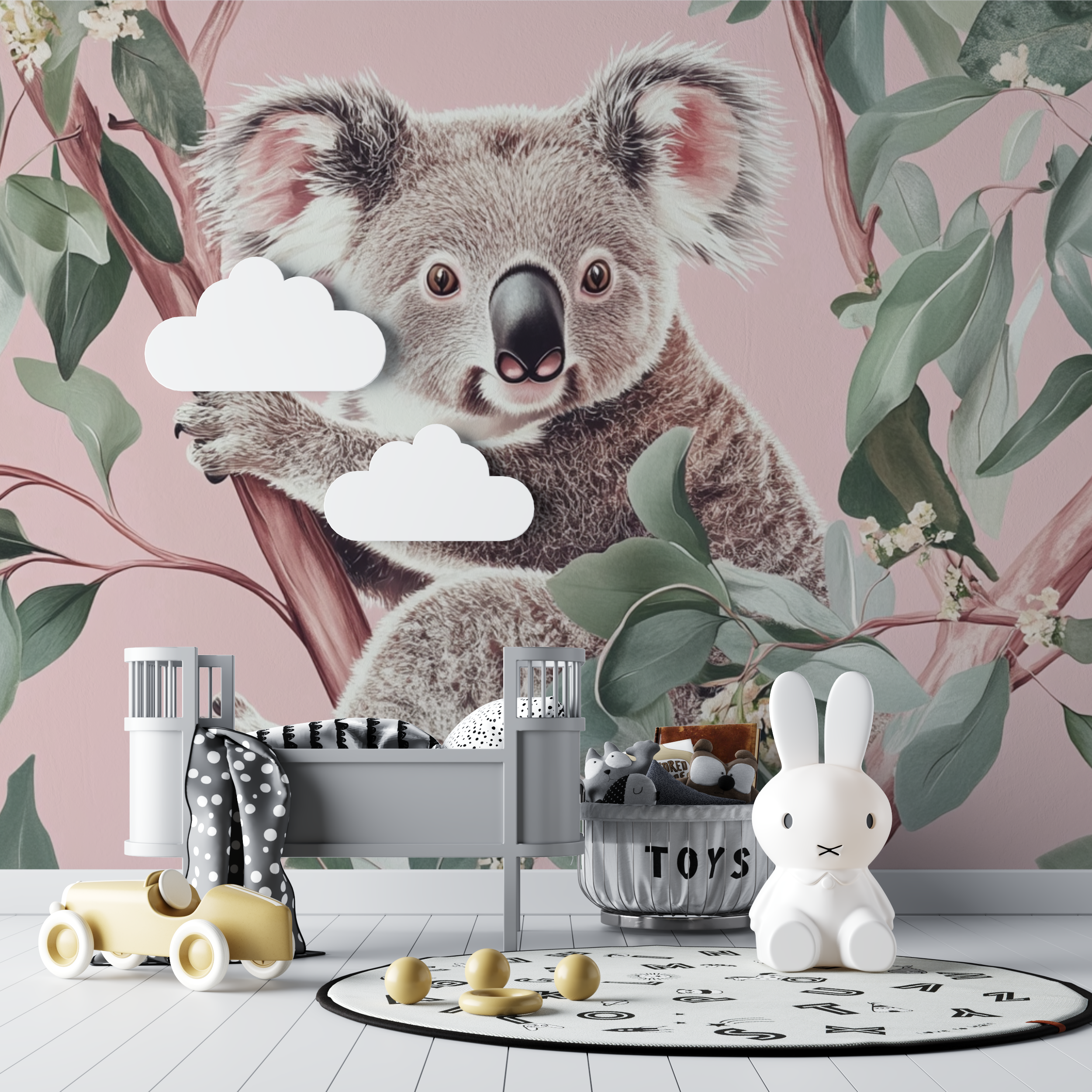 Papier peint koala au lever du jour bebe tipi