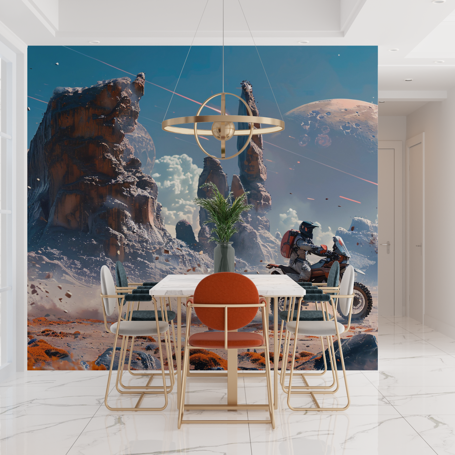 Papier peint panoramique moto tendances