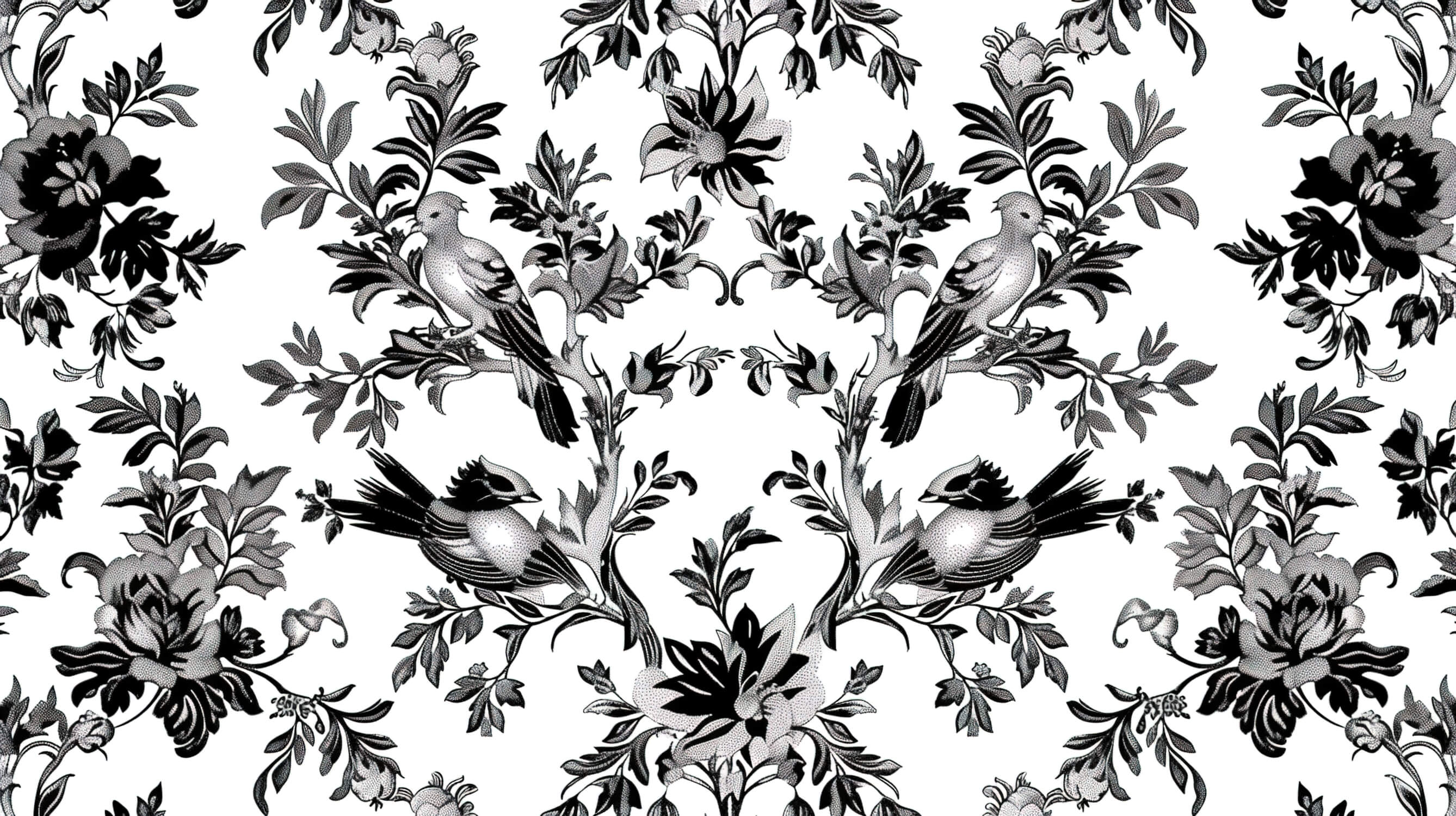 Papier Peint Toile De Jouy Noir Et Blanc