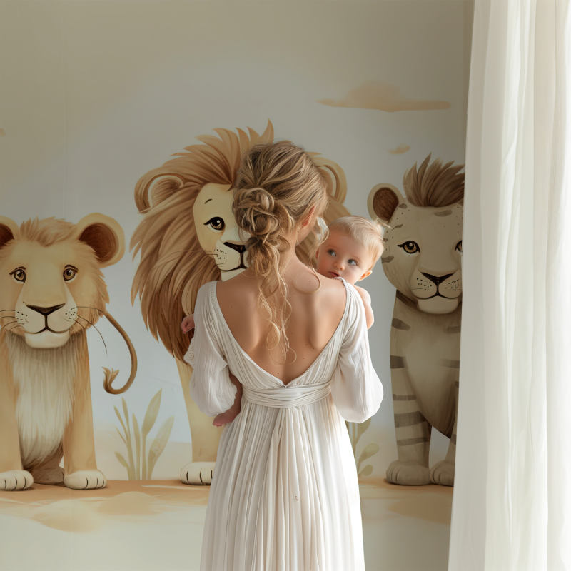 Papier peint lion boheme bb123