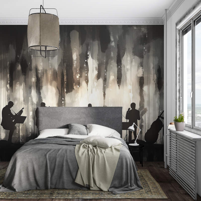 Papier peint deco musique piece ados