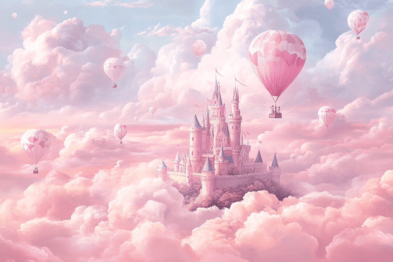 Papier Peint Princesse Monde en Rose