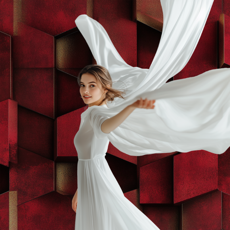 Papier peint vintage rubis kube modele