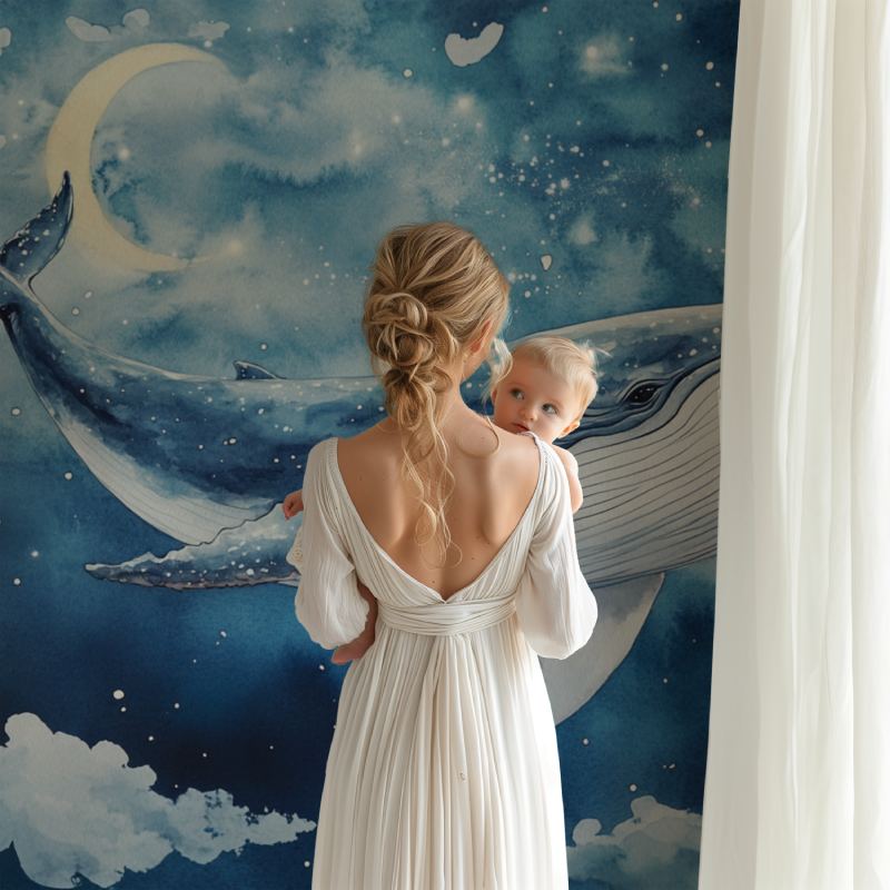 Decoration murale baleine bb123