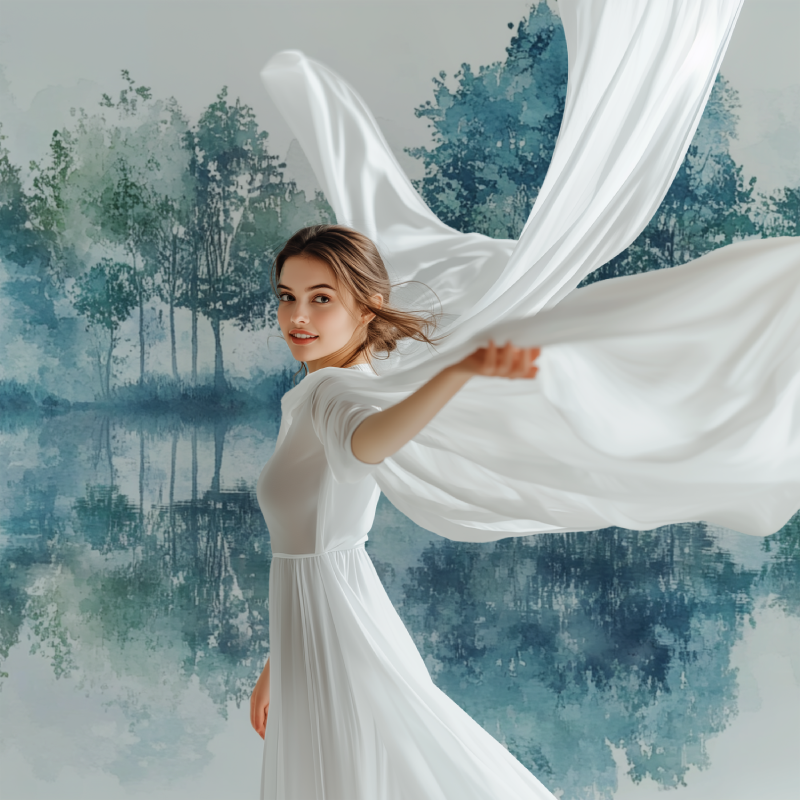 Papier peint arbre mer modele