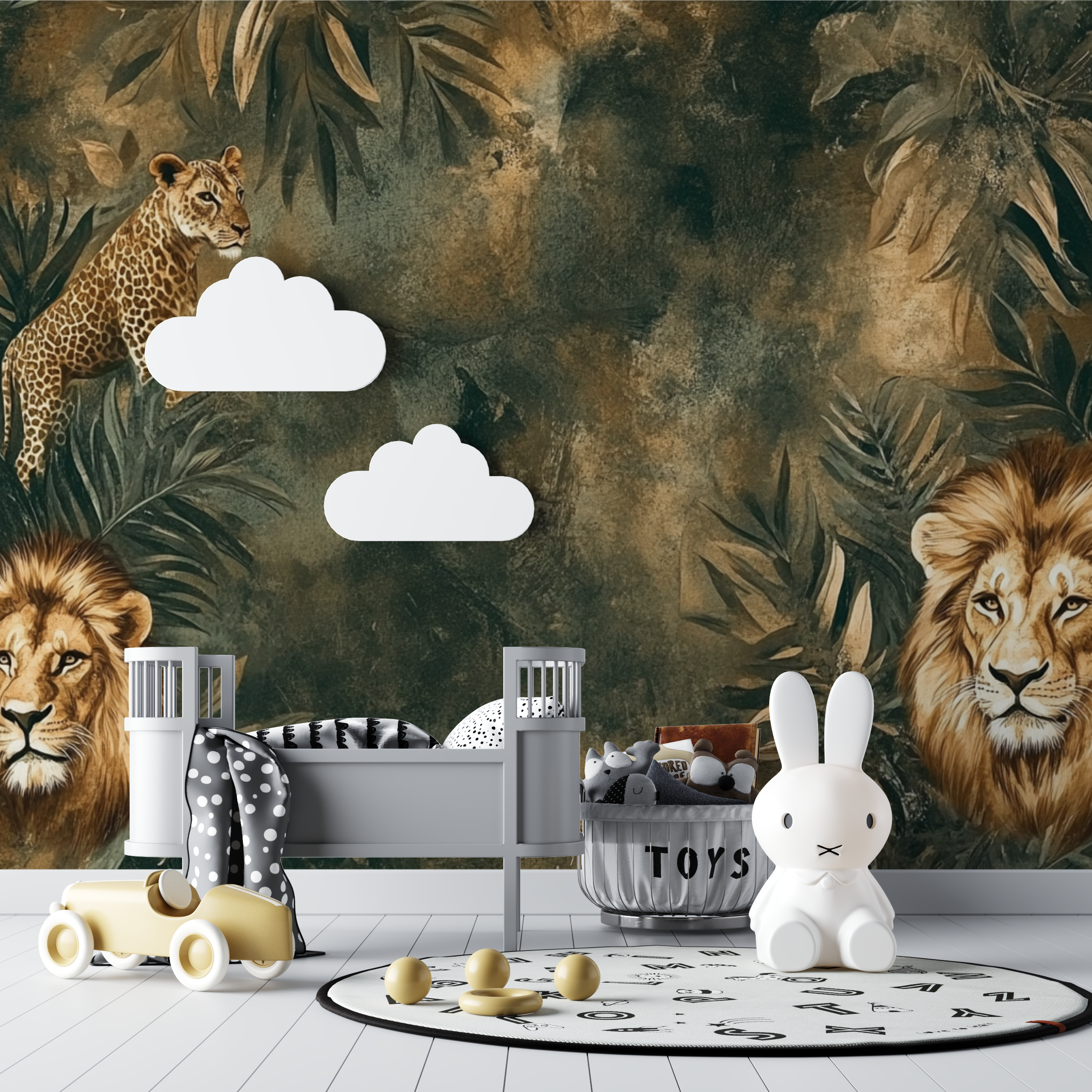 Papier peint effet 3d bebe tipi