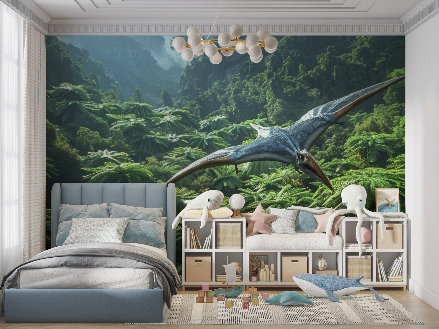 Papier Peint Dinosaure Pterodactylus - chambre de garçon