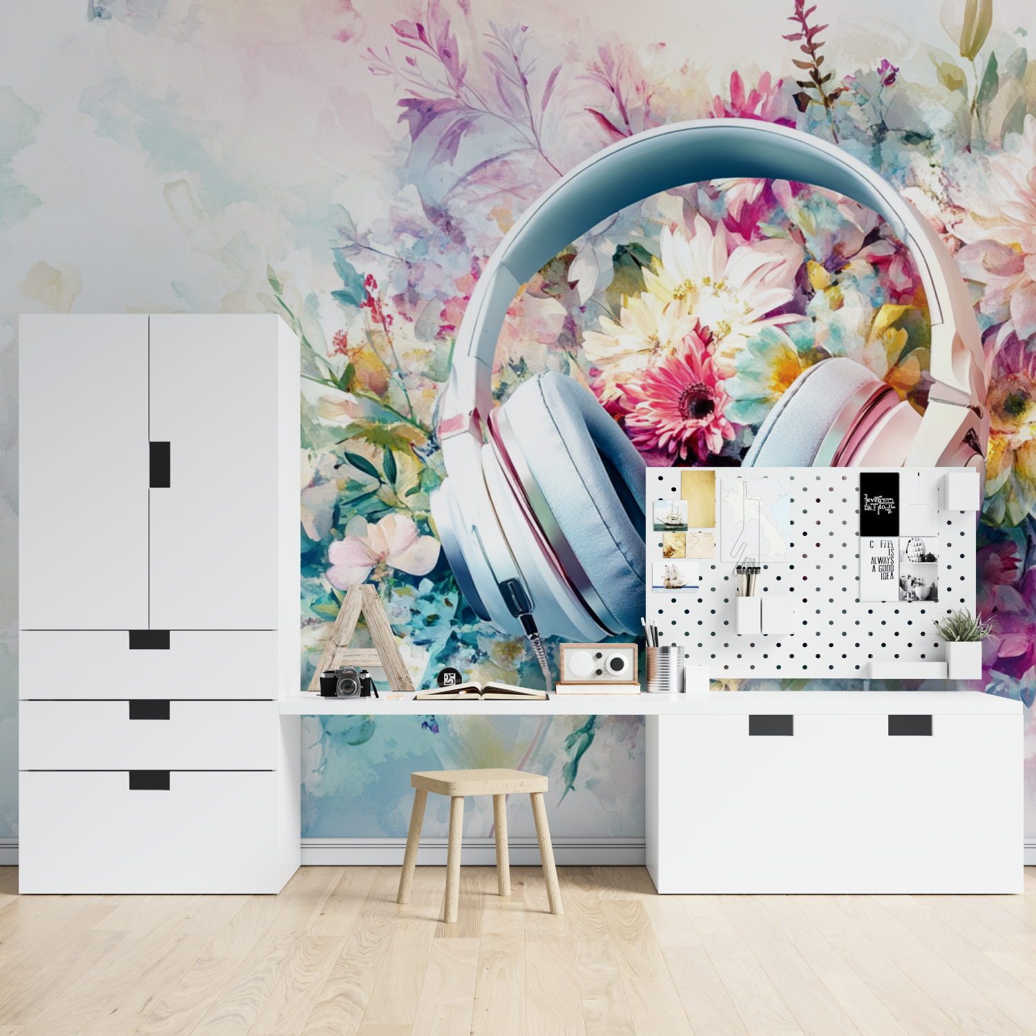 Papier peint floraison tapisserie spiderman