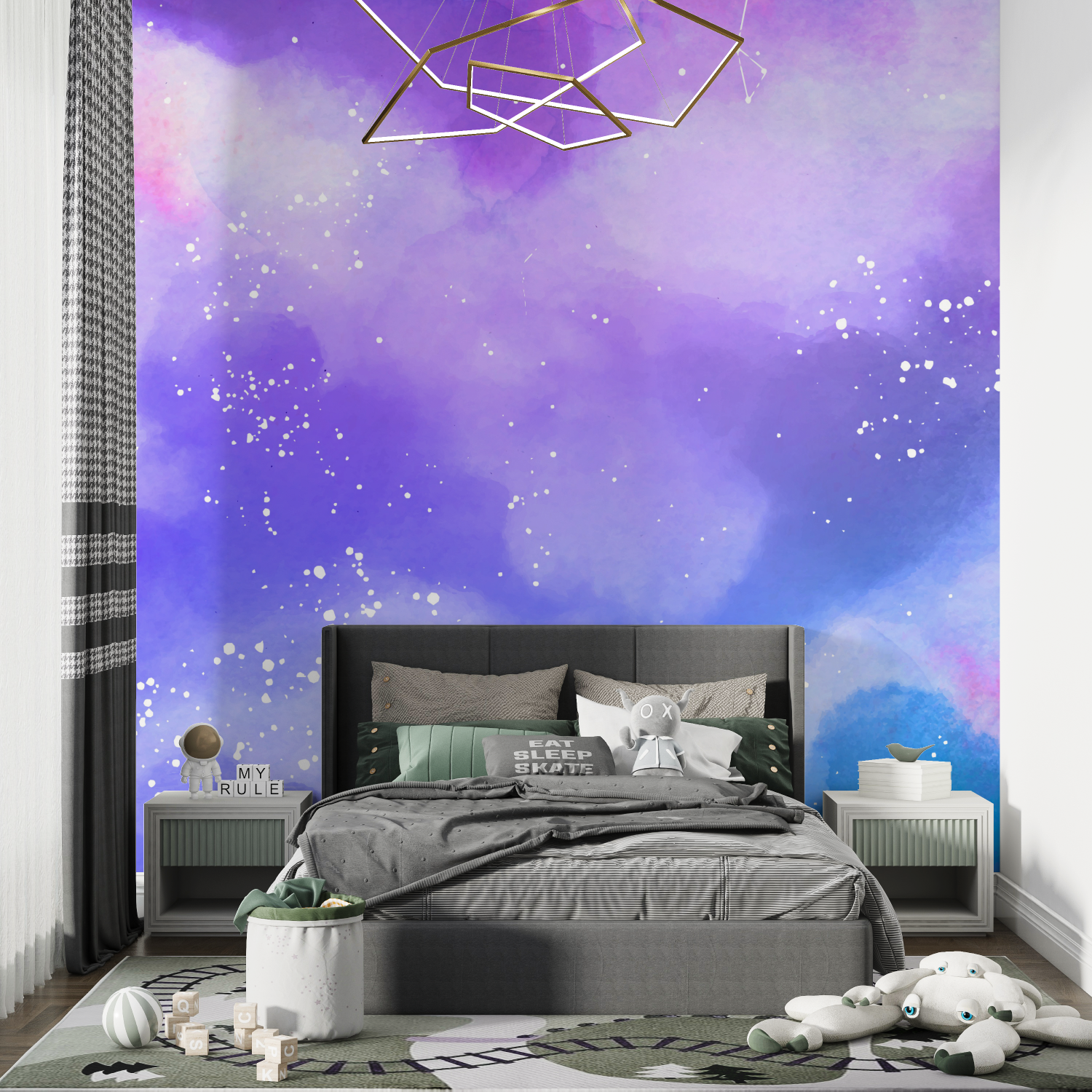 Papier peint ado fille espace etoile chambre de garcon