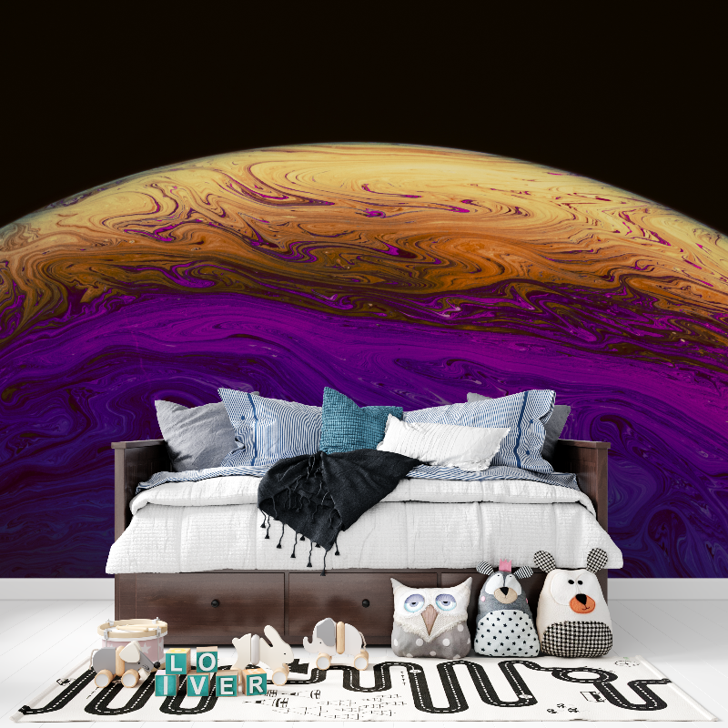 Papier peint espace terre abstrait tapisserie pour ado