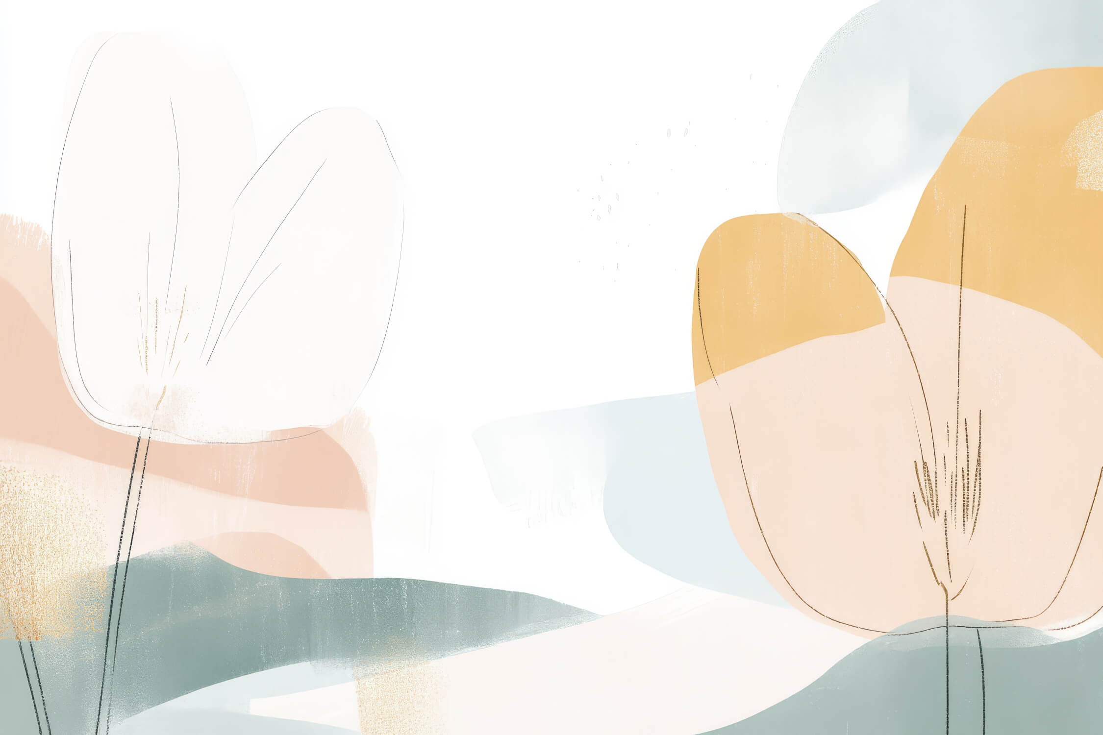 Papier Peint Aquarelle Minimaliste