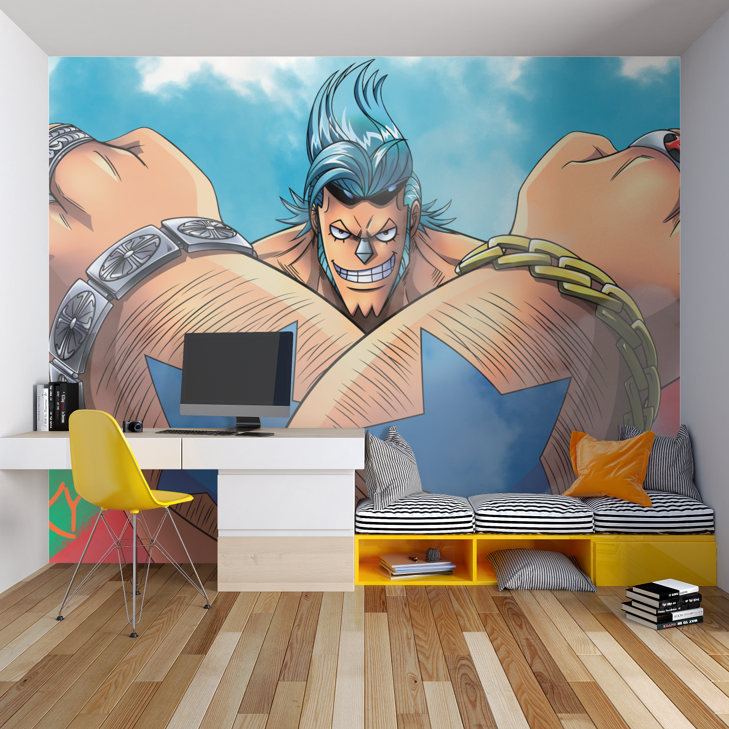 Papier Peint One Piece Franky - tapisserie spiderman