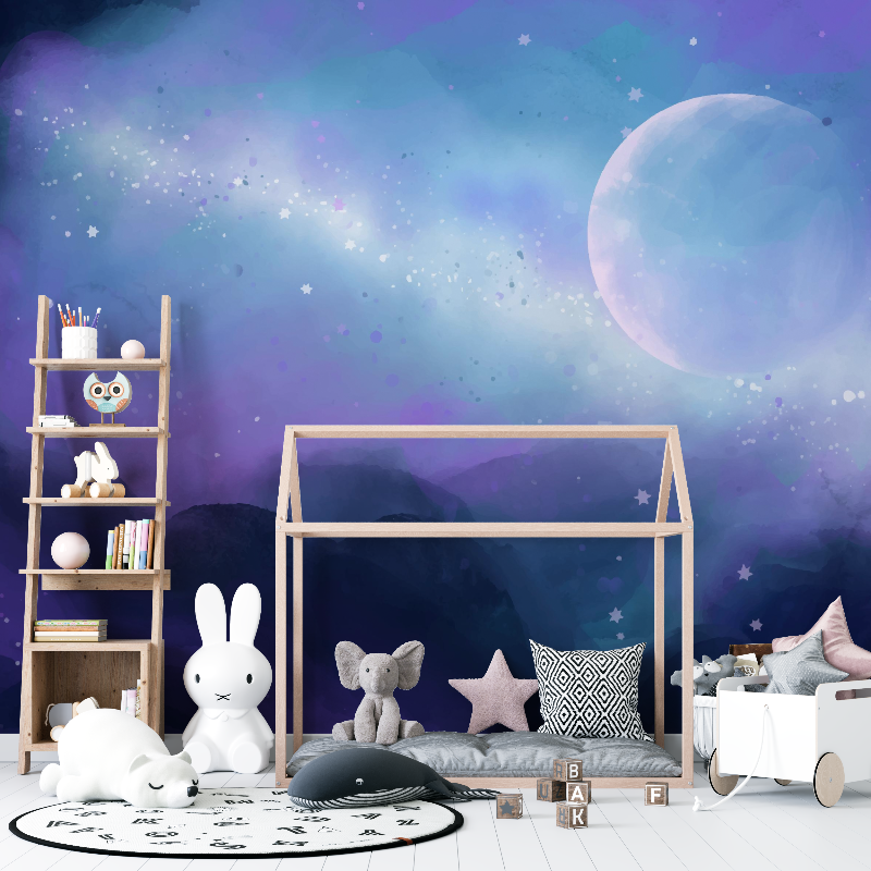 Papier peint espace planete mixte 12