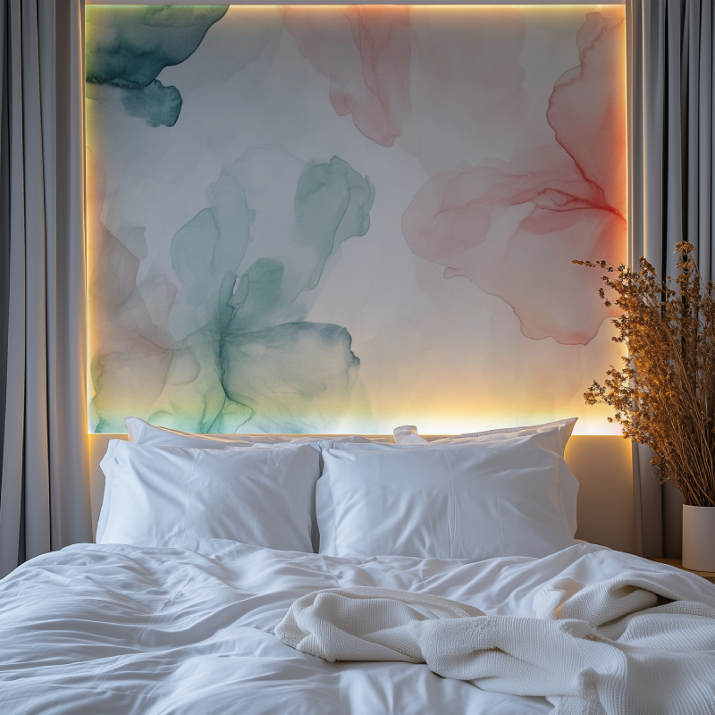 Papier peint fleur pivoine chambre tendanc