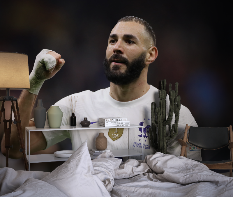 Papier peint foot benzema chambre dado1