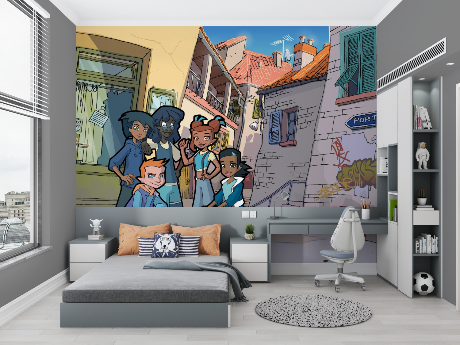 Papier peint foot de ruejpeg chambre petit