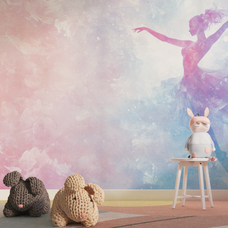 Papier peint danseuse etoile tapisserie pour fille