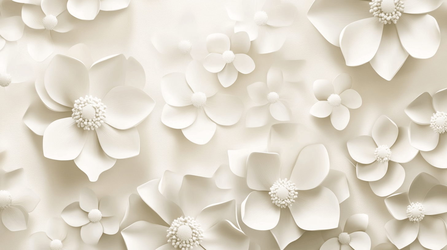Papier Peint Fleur Blanche